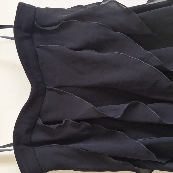 BCX Ruffled Strapless Little Black Dress, Size Small - Picture 6 of 8